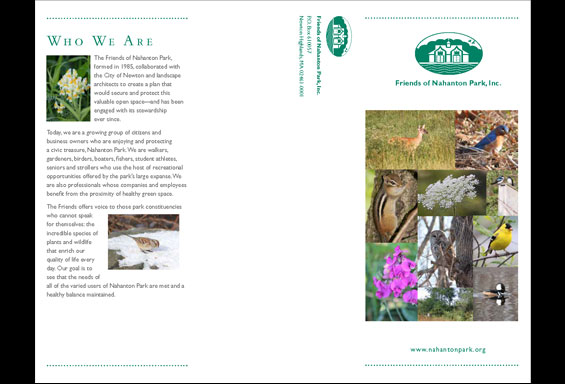 Friends of Nahanton Park Brochure - Outside